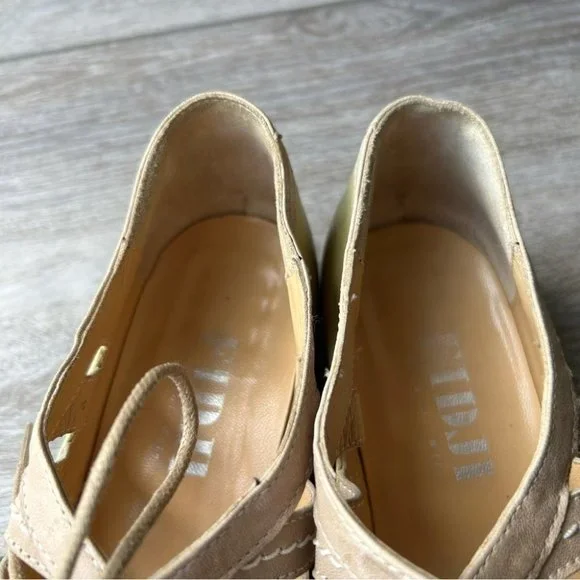 Fidji Lace Up Mary Jane Leather Flats Made in Portugal - Picture 7 of 16